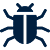 Solid beetle silhouette icon