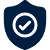 Shield with checkmark badge icon